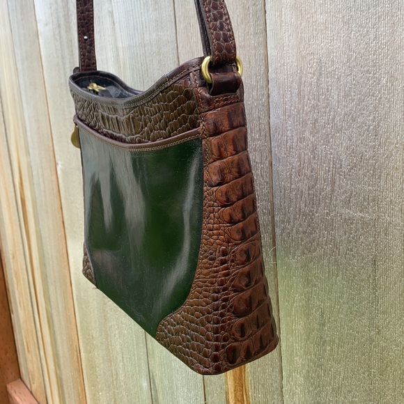 Brahmin Tuscan Brown Croc Embossed crossbody handbag - Picture 6 of 16